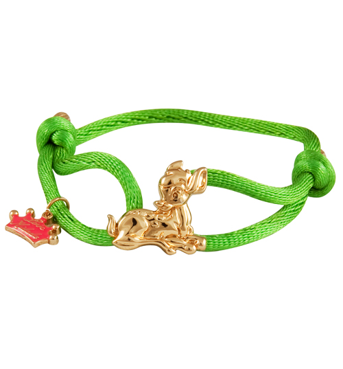 Disney Couture Green Bambi Silk Cord Bracelet from Disney Couture