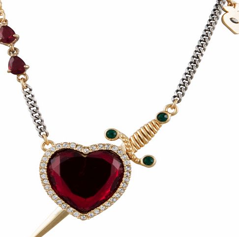 Disney Couture Heart and Dagger Mixed Metal Snow White Pendant