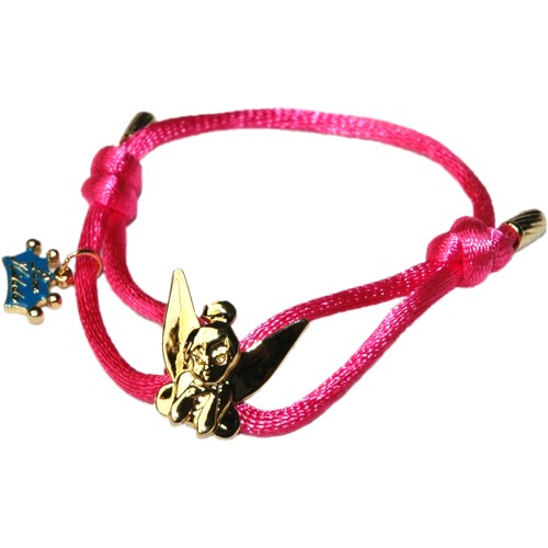 Disney Couture Pink Tinkerbell Silk Cord Bracelet from Disney Couture