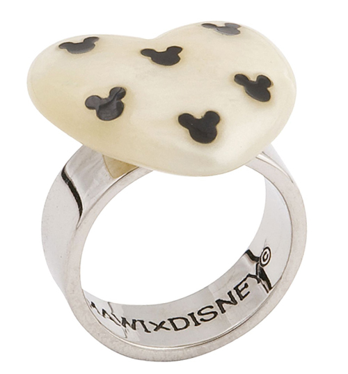 Disney Couture Platinum Plated Ivory Heart Minnie Mouse Mawi
