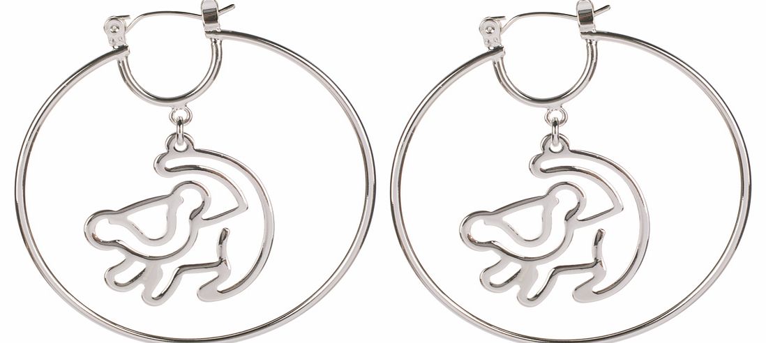 Platinum Plated Simba Outline Lion King Hoop