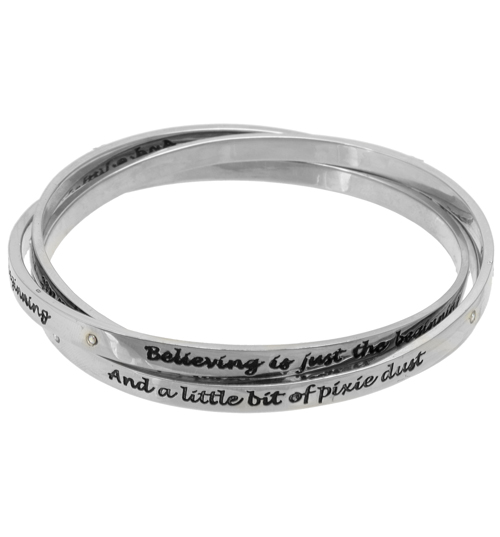 Disney Couture Platinum Plated Swarovski Three Piece Tinker