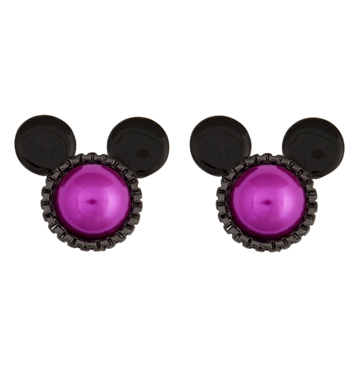 Disney Couture Purple Hematite Plated Fuschia Pearl Minnie