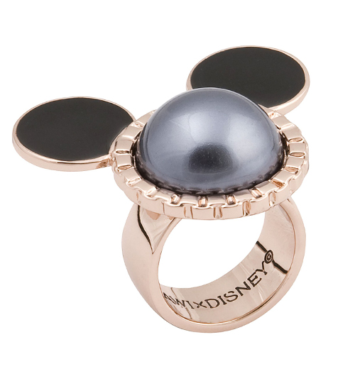 Disney Couture Rose Gold Plated and Black Pearl Minnie Mouse