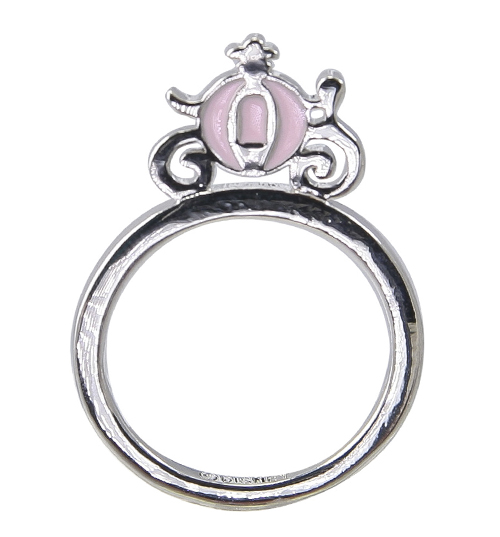 Disney Couture Silver Plated Cinderella Carriage Stacking Ring
