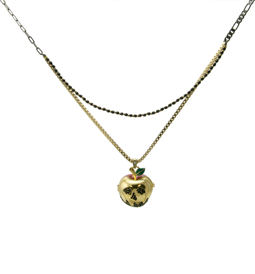 Disney Couture Snow White Poison Apple Locket Necklace from