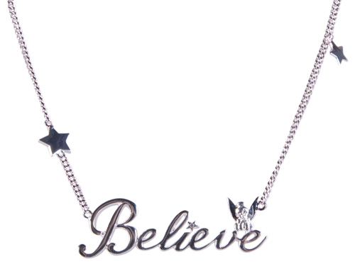 Disney Couture Sterling Silver Believe Tink Necklace from
