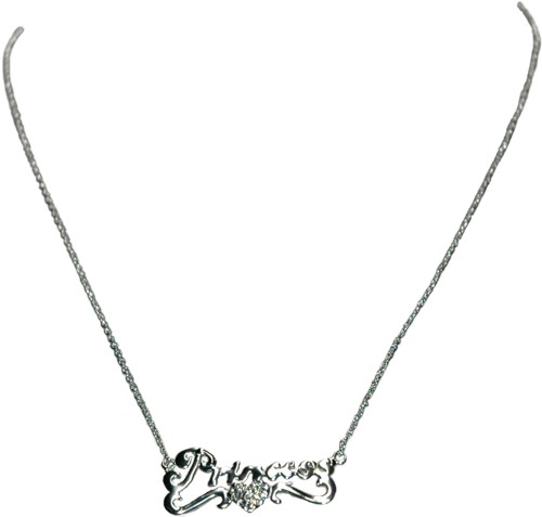 Disney Couture Sterling Silver Plate `rincess`Necklace from Disney Couture