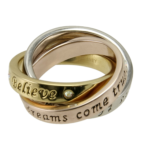 Three Piece Rhodium And Gold Plated Ring from