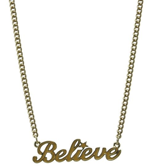 Yellow and Gold Plated Tinkerbell Believe