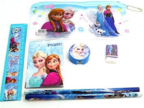  FROZEN PENCIL CASE- 7 PIECE STATIONERY SET BACK TO SCHOOL/PARTY BAG