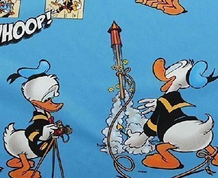 Disney Donald Duck - Licensed Disney Cartoon Marvel DC Looney Toons Original Childrens Comic Character 100 Cotton Curtain Bedding Fabric