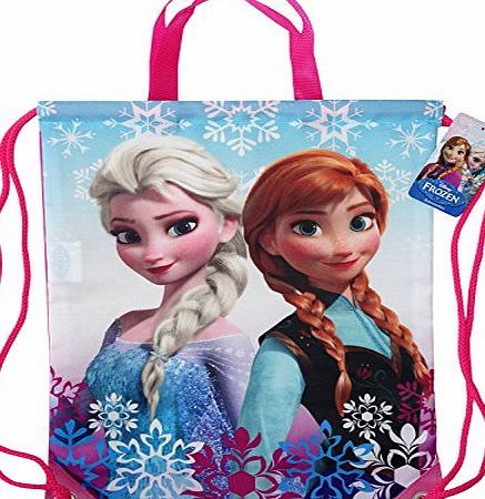 Disney Frozen Anna Elsa Girls Drawstring School PE / Swim Bag Sports Fitness Exercise Swimming Gym Kids Childrens Backpack Rucksack Toy