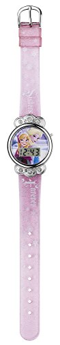childrens quartz Watch with LCD Dial digital Display and transparent plastic Strap FROZ3