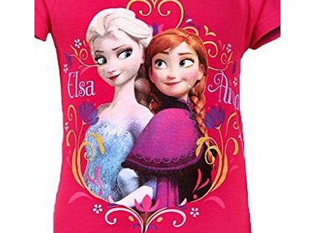 Disney Frozen Girls Disney Frozen Elsa T Shirt / Tee / Top (6 Years, Fuchsia)
