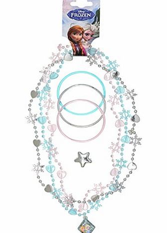 Disney Girls Disney Frozen Seven Piece Snowflake Anna And Elsa Dress Up Jewellery Set Multicolour One Size