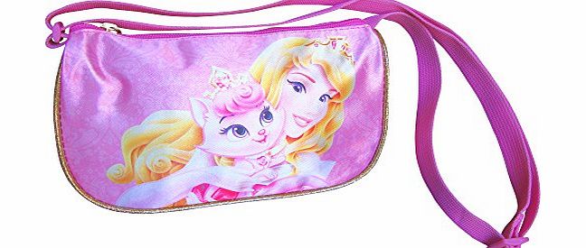 Disney Girls Disney Princess Palace Pets Pink Shoulder Travel Bag with Adjustable Strap