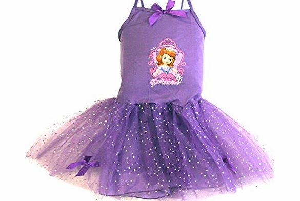 Disney Girls Disney Princess Sofia The First Sequin Ballet Tutu Dress (5-6 Years)