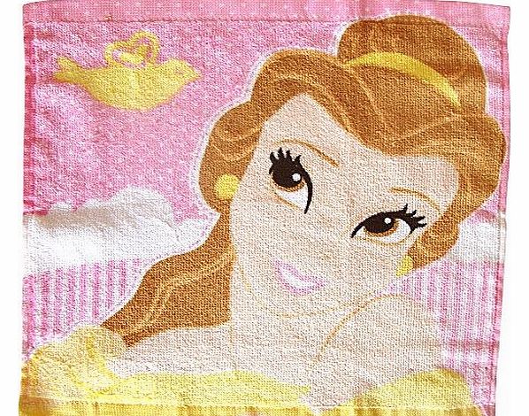 Girls Disney Princess Super Soft Face Wash Cloth Flannel Towel (Belle)
