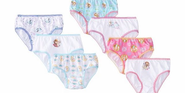 Disney Handcraft Little Girls Disney Frozen 7 Pack Panty (Size 4)