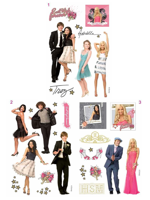 Disney High School Musical High School Musical 3 Wall Stickers Quick Sticks 56 Pieces