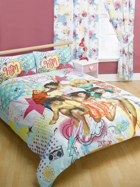 High School Musical Double Duvet Cover Star Dazzle Design Bedding with Fun Fabric Pens! - Special Lo