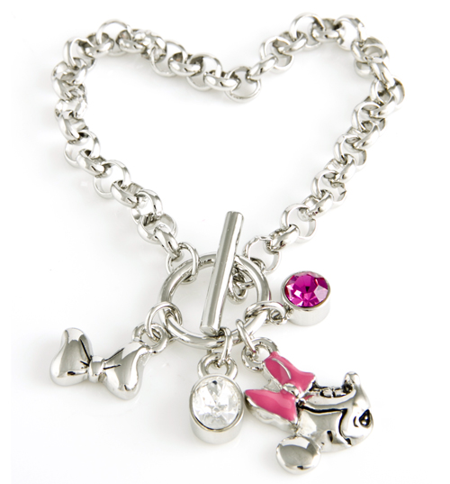 Disney Jewellery Pink Minnie Mouse Charm Bracelet from Disney