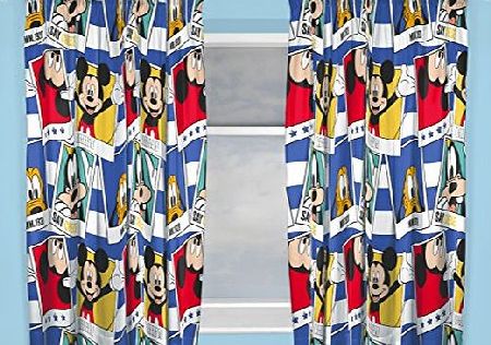 Disney Junior Character world 72-Inch Disney Mickey Mouse Polaroid Curtains, Multi-Colour