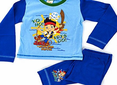 Disney Kids Boys Official Disney Jake And The Neverland Pirates Long Pyjamas Set Lets Go 12-18 Months