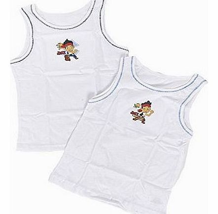 Disney Kids Boys Toddlers 2 Pack Character Underwear Vests Jake and the Neverland Pirates Set Tops Size 3-4 Years