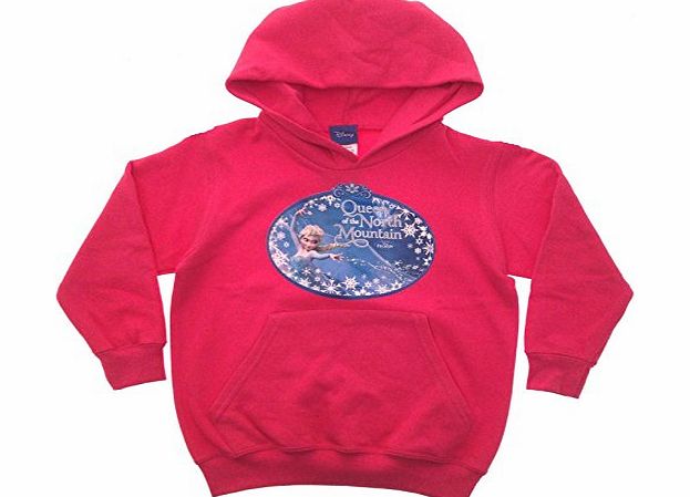 Kids Girls Official Disney Frozen Elsa Childrens Hoodie Hoody Jumper Pink Sweatshirt Size 7-8 Years