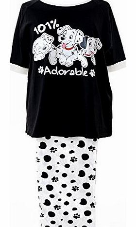 Disney Ladies Disney Pyjama Sets (18/20, black/white)