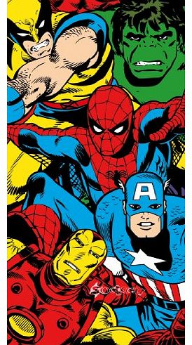 Disney Marvel Comics Heroes Spiderman Wolverine Beach Bath Cotton Towel