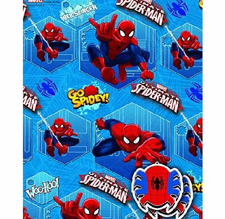Disney Marvel Spider Man 2x Gift Wrap Sheets and 2x Gift Tags