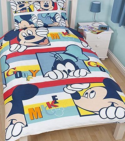 Disney Mickey Mouse Play Reversible Duvet Set - Single