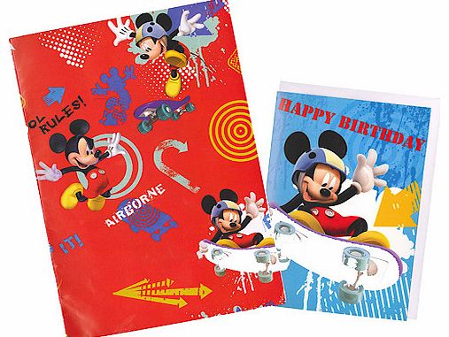 Mickey Mouse Wrapping Paper‚ Birthday Card