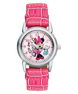 Disney Minnie Girls Pink Strap Watch