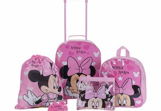 Disney Minnie Mouse 5 Piece Luggage Set - Pink