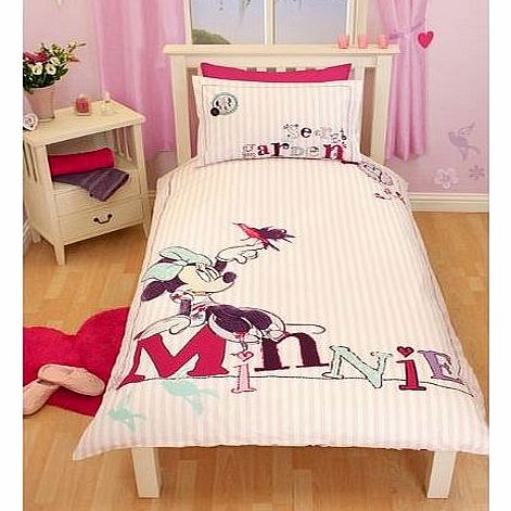 Minnie Mouse Hummingbird Duvet Cover & Pillowcase - with Glitter detail!