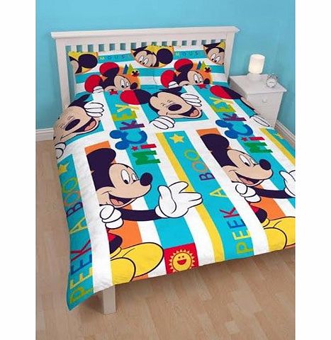 Disney Official Disney Mickey Mouse Boo Double Duvet Set Bedding Girls Boys Bedroom