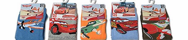 Disney Pack of 5 Official Disney Pixar Cars amp; Planes Socks for Boys (4-6 years, EUR 27-30)