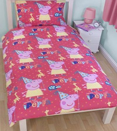 Disney Peppa Pig Funfair Girls Junior Toddler Cot Bed Set 4 in 1