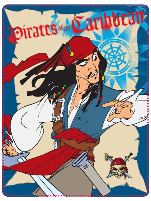 Disney Pirates of the Caribbean Pirates of the Caribbean Large Fleece Blanket