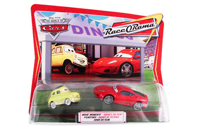 Pixar Cars - Diecast Movie Moments - Luigi and Ferrari F430