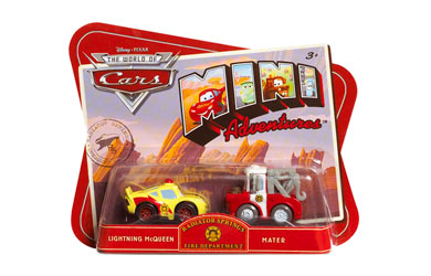 disney Pixar Cars Mini Adventures - Fire Dept Lightning McQueen and Mater