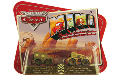 Pixar Cars Mini Adventures - Sarge and Lightning McQueen