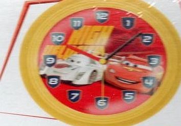 Disney Pixar World of Cars 25cm Wall Clock Yellow