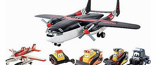 Planes 2 Fire & Rescue Cabbie Transporter With 5 Die Cast Characters
