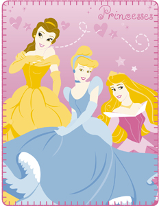 Disney Princess ` Sparkle`Fleece Blanket