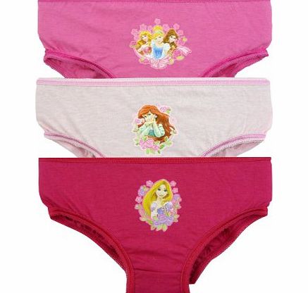 Disney Princess 3 Pack Girls Pants / Knickers